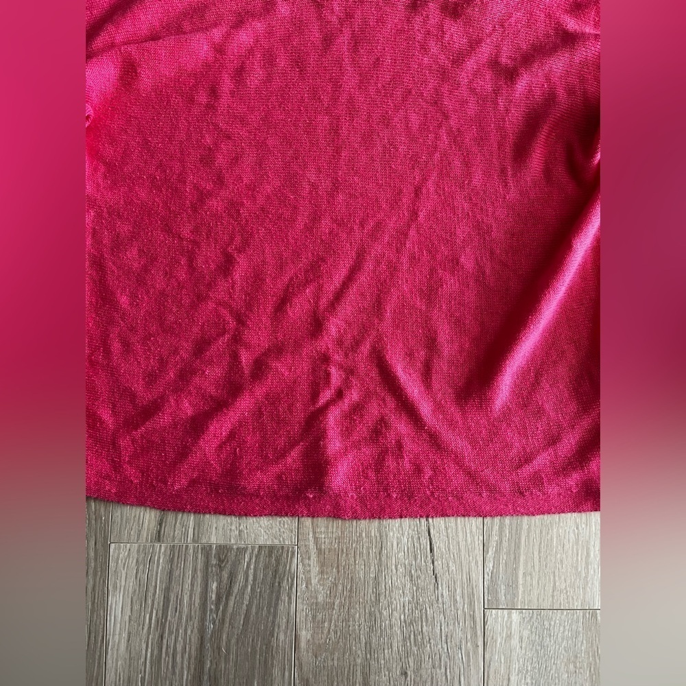 Eileen Fisher Women’s 100% Linen Pink/Red Top 3/4 Sleeves Bateau Neckline - XS - Picture 3 of 7